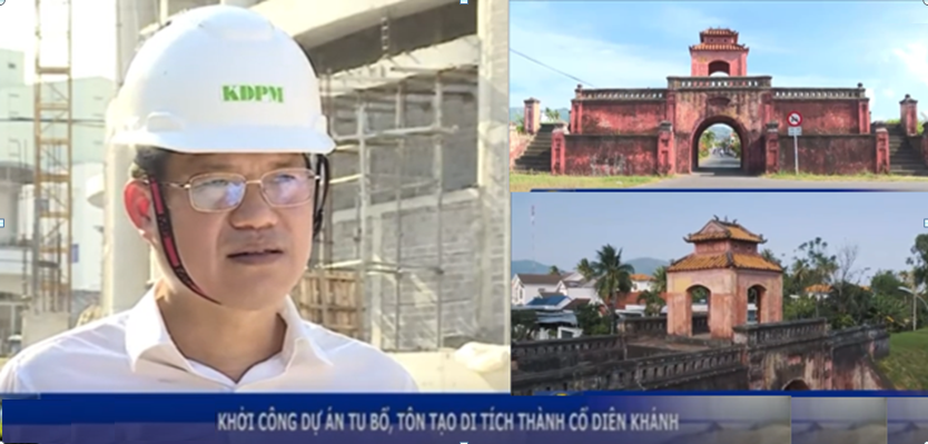 Bắt đầu tu bổ, tôn tạo di tích thành cổ Diên Khánh hơn 230 năm tuổi